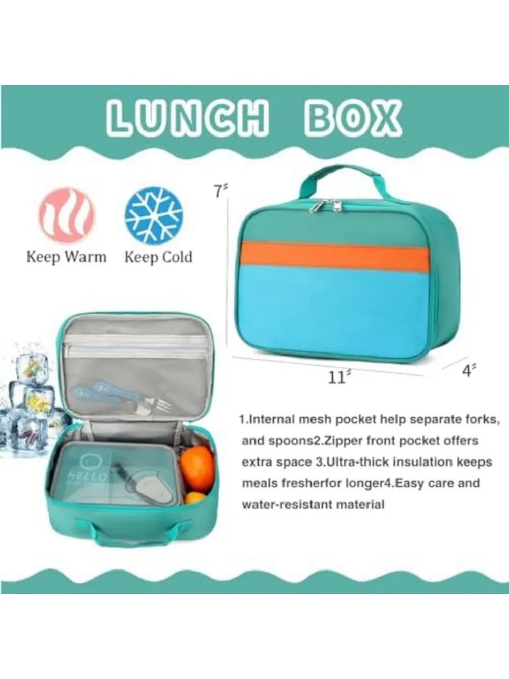 Stylish Kids Backpack & Lunch Box Set - Perfect for Boys & Girls School Use